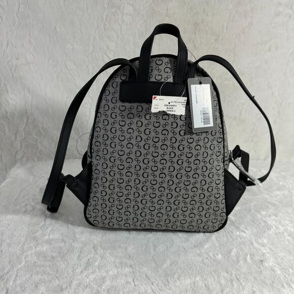 Guess Logo Mini Backpack Pandore DD672429 Black Logo Print Monogram NWT - Picture 3 of 7